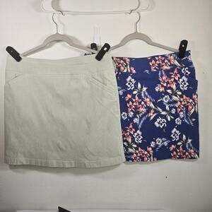 Mario Serrani Women's Pull On Stretch Skort Bundle Of Two. Size Large.